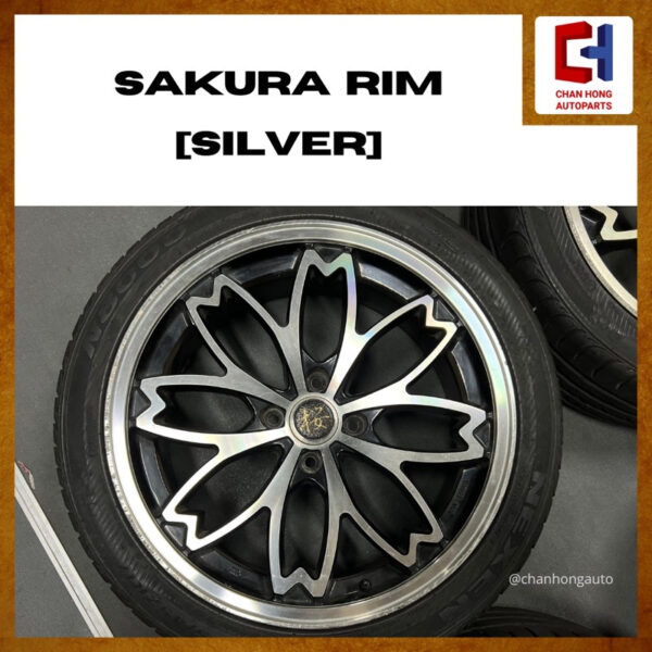 SAKURA Rim 15” 16” 17” [Silver][Original from Japan][Used] - Image 3