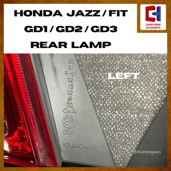 Honda Jazz/Fit GD1/GD2/GD3 Rear Lamp [CLEAR][Ichikoh 4995][Original from Japan][Used] - Image 4