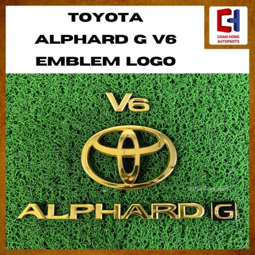 Toyota Alphard G V6 Emblem Logo (GOLD) [SET] [Original from Japan][Used]