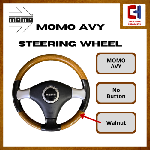 MOMO Avy Steering Wheel [No Button][Walnut][Original from Japan][Used]