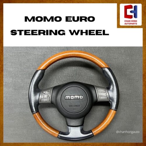 MOMO Euro Steering Wheel [Walnut][Button][New Clock Spring][Original from Japan][Used]