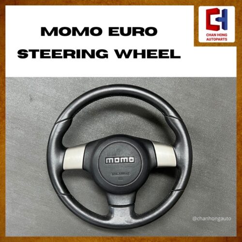 MOMO Euro Steering Wheel [Silver Cover][No Button][Original From Japan][Used]