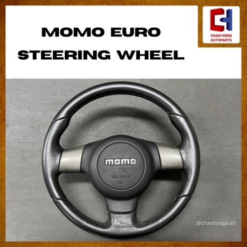 MOMO Euro Steering Wheel [Dark Grey Cover][No Button][Original From Japan][Used]