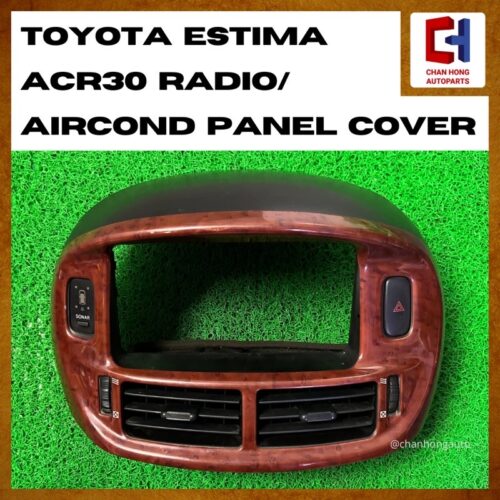 Toyota Estima ACR30 Radio/Aircond Panel Cover [Walnut][Original from Japan][Used]