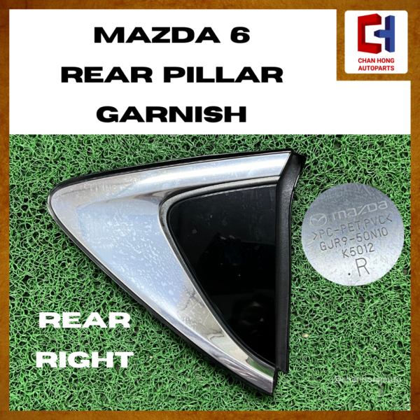 Mazda 6 Rear Pillar Garnish [GJR9-50N50 / GJR9-50N10][Original from Japan][Used] - Image 4