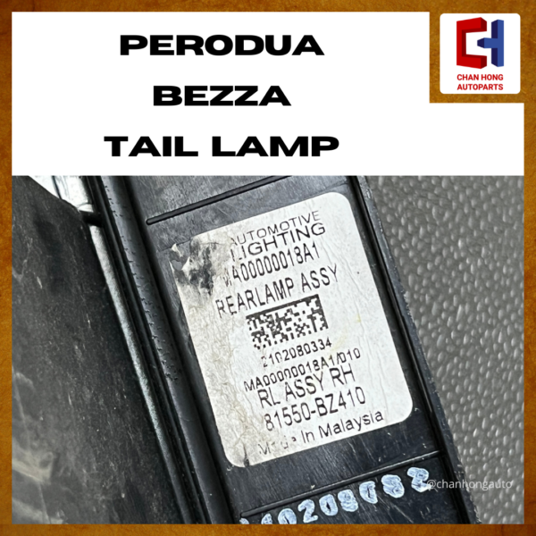 Perodua Bezza Tail Lamp [81550-BZ410][Original from Malaysia][Used] - Image 5