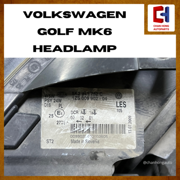 Volkswagen Golf MK6 Headlamp [5K2941752C][Original from Slovenia][Used] - Image 5