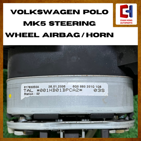 Volkswagen Polo MK5 Steering Wheel Airbag / Horn [6Q0880201][Original][Used] - Image 3