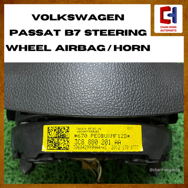 Volkswagen Passat B7 Steering Wheel Airbag / Horn [3C8880201][Original from Germany][Used] - Image 3